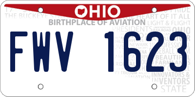OH license plate FWV1623