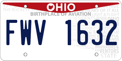 OH license plate FWV1632