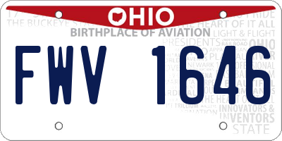 OH license plate FWV1646