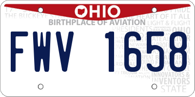 OH license plate FWV1658
