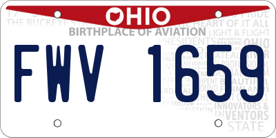 OH license plate FWV1659