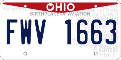 OH license plate FWV1663