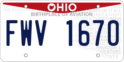 OH license plate FWV1670