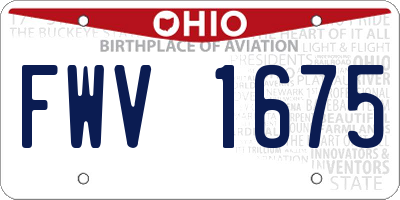 OH license plate FWV1675