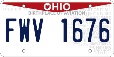 OH license plate FWV1676