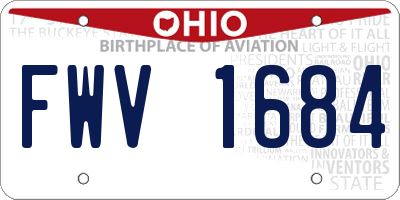 OH license plate FWV1684