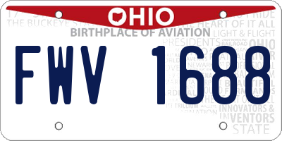 OH license plate FWV1688