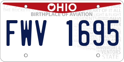 OH license plate FWV1695