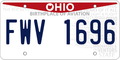 OH license plate FWV1696