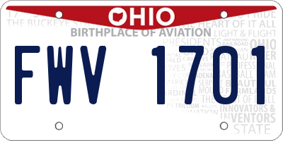 OH license plate FWV1701