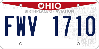 OH license plate FWV1710