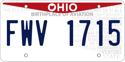 OH license plate FWV1715