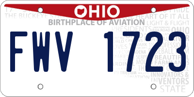 OH license plate FWV1723