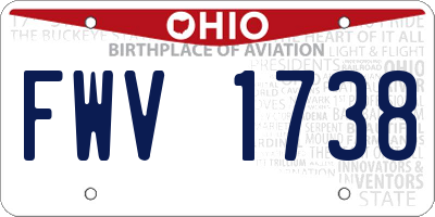 OH license plate FWV1738