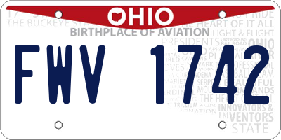 OH license plate FWV1742