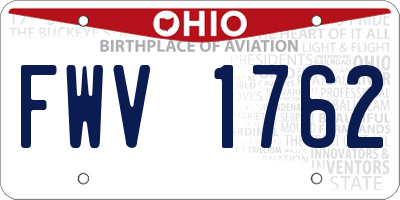 OH license plate FWV1762