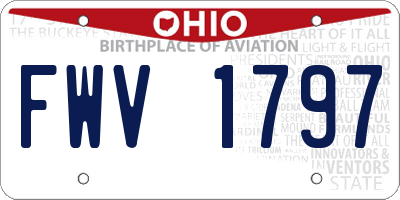 OH license plate FWV1797