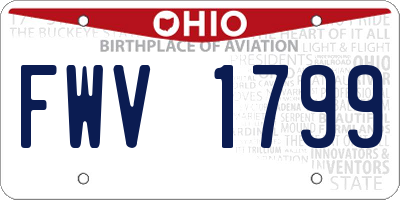 OH license plate FWV1799
