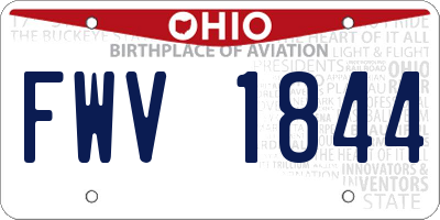 OH license plate FWV1844