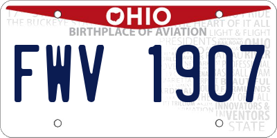 OH license plate FWV1907