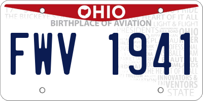 OH license plate FWV1941