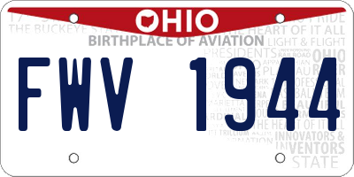 OH license plate FWV1944