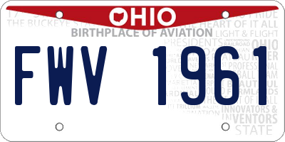OH license plate FWV1961