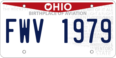 OH license plate FWV1979