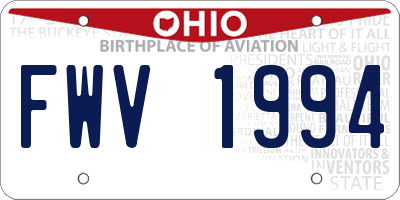 OH license plate FWV1994