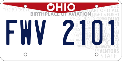 OH license plate FWV2101