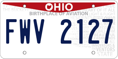 OH license plate FWV2127