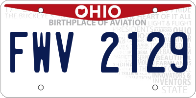 OH license plate FWV2129