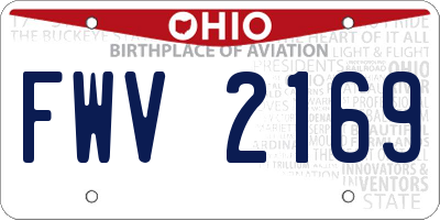 OH license plate FWV2169