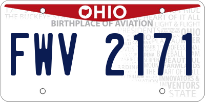 OH license plate FWV2171
