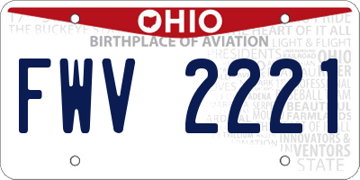 OH license plate FWV2221