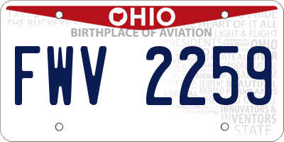 OH license plate FWV2259