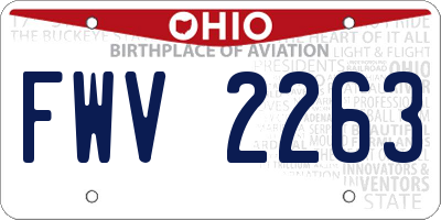 OH license plate FWV2263