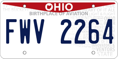 OH license plate FWV2264