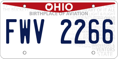 OH license plate FWV2266