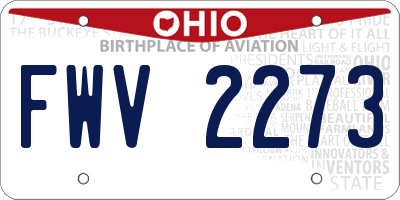 OH license plate FWV2273
