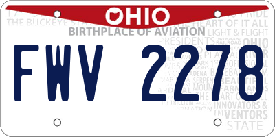 OH license plate FWV2278