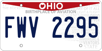 OH license plate FWV2295