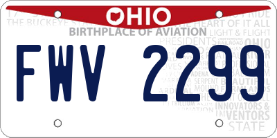 OH license plate FWV2299
