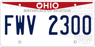 OH license plate FWV2300