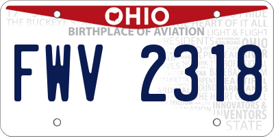 OH license plate FWV2318