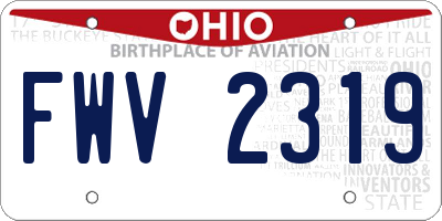 OH license plate FWV2319