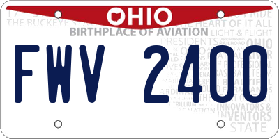 OH license plate FWV2400