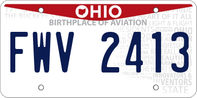 OH license plate FWV2413