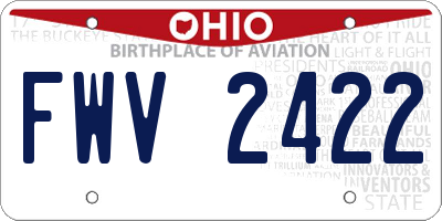OH license plate FWV2422