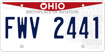 OH license plate FWV2441